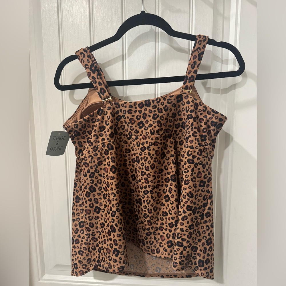 Shade & Shore Brown Leopard Print Tank Top - Picture 5 of 5